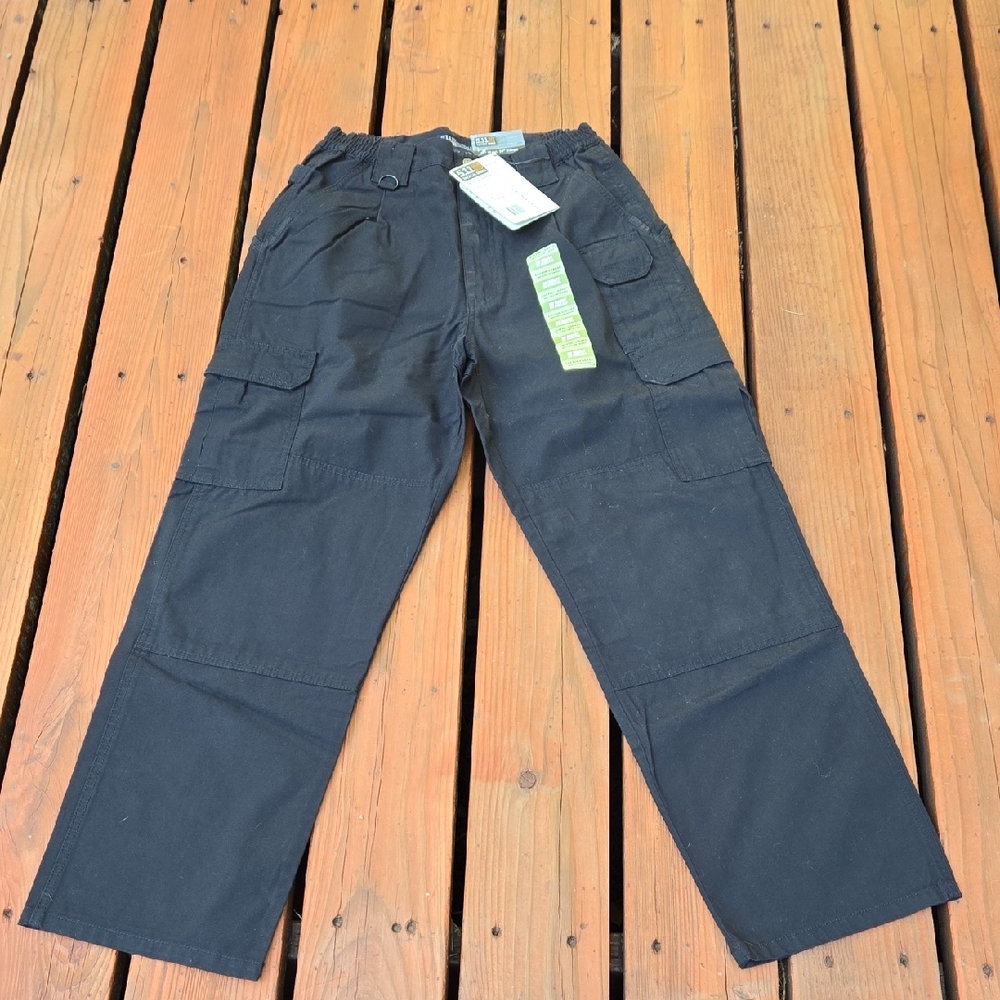 5.11 Tactical Men's Black Cargo Pants NWT 30× 30